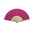 Sustainable Fan with Wooden Sticks and Cotton Fabric in a Wide Range of Colors to Personalize Special Events Folklore