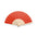 Sustainable Fan with Wooden Sticks and Cotton Fabric in a Wide Range of Colors to Personalize Special Events Folklore