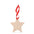 Adorno de Navidad Sostenible en Forma de Estrella en Madera con Cinta Roja para Personalizar Woostar