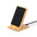 Cargador Inalámbrico con Función de Soporte para Smatphone Ecológico de Bambú para Personalizar a Láser con Logo Iluminado Especial Oficina Steward 15W