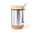 Fiambrera Sostenible Cilíndrica de Acero Inoxidable  para Personalizar con Base de Corcho y  Cierre de Seguridad de Bambú Especial Oficina Cambrix 450 ml