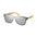 Gafas de Sol Sostenibles con Patillas de Bambú para Personalizar y Montura en Negro y Lentes Efecto Espejo Protección UV400 Especial Eventos Graham