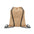 Fukuro Sustainable Jute Drawstring Backpack with Self-Closure