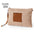Sustainable Jute and Faux Leather Toiletry Bag to Personalise with Tashi Zipper Closure