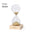 Sustainable Borosilicate Glass and Wood Hourglass to Personalise with Duration of 5 Minutes Faran