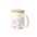 Taza Sostenible de Cerámica y Tapa de Bambú con Motivos Navideños para Personalizar Helogran- 300ml