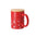 Taza Sostenible de Cerámica y Tapa de Bambú con Motivos Navideños para Personalizar Helogran- 300ml