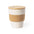 Fredy Food Grade Certified 350 ml Promotional Glass with Cork Band and Bamboo Lid