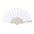 Ecological Fan with Bamboo Fiber Rods and White Rpet Fabric to Personalize Special Events and Weddings Lingerie