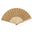 Sustainable Fan with Wooden Sticks and Natural Cork Fabric for Customizing Special Kasol Hospitality