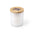 Aromatic Candle in Glass Container and Bamboo Lid to Personalize Special Events Trivak