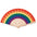 Sustainable Rainbow Fan with Wooden Sticks to Personalize Special Events Pride Bowfan