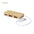Puerto USB Ecológico de Bambú para Personalizar 2 Puertos USB y 1 Tipo C Especial Oficina Norman