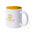 Two-tone Ceramic Mug White Exterior Special Laser Personalization Ideal for Events Weddings Kulmer 350 ml