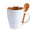 Conical Ceramic Mug to Personalize in Various Interior Colors with Special Spoon Office Cotes 350 ml