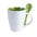 Conical Ceramic Mug to Personalize in Various Interior Colors with Special Spoon Office Cotes 350 ml