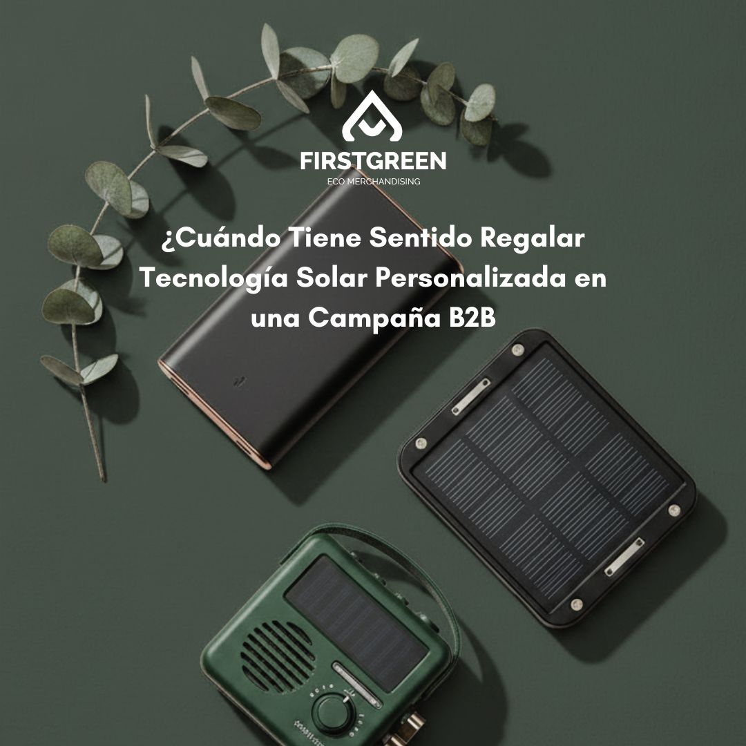 Tecnología solar en merchandising ecológico
