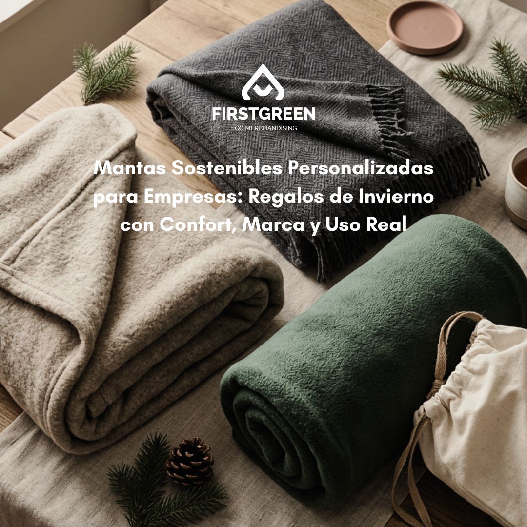Mantas Sostenibles Personalizadas para Empresas Regalos de Invierno con Confort, Marca y Uso Real