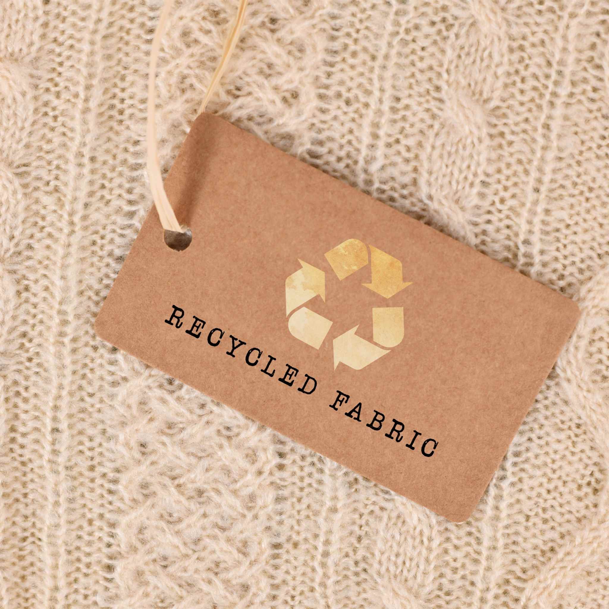 Productos con distintivo eco personalizados que identifican el uso de materiales reciclados