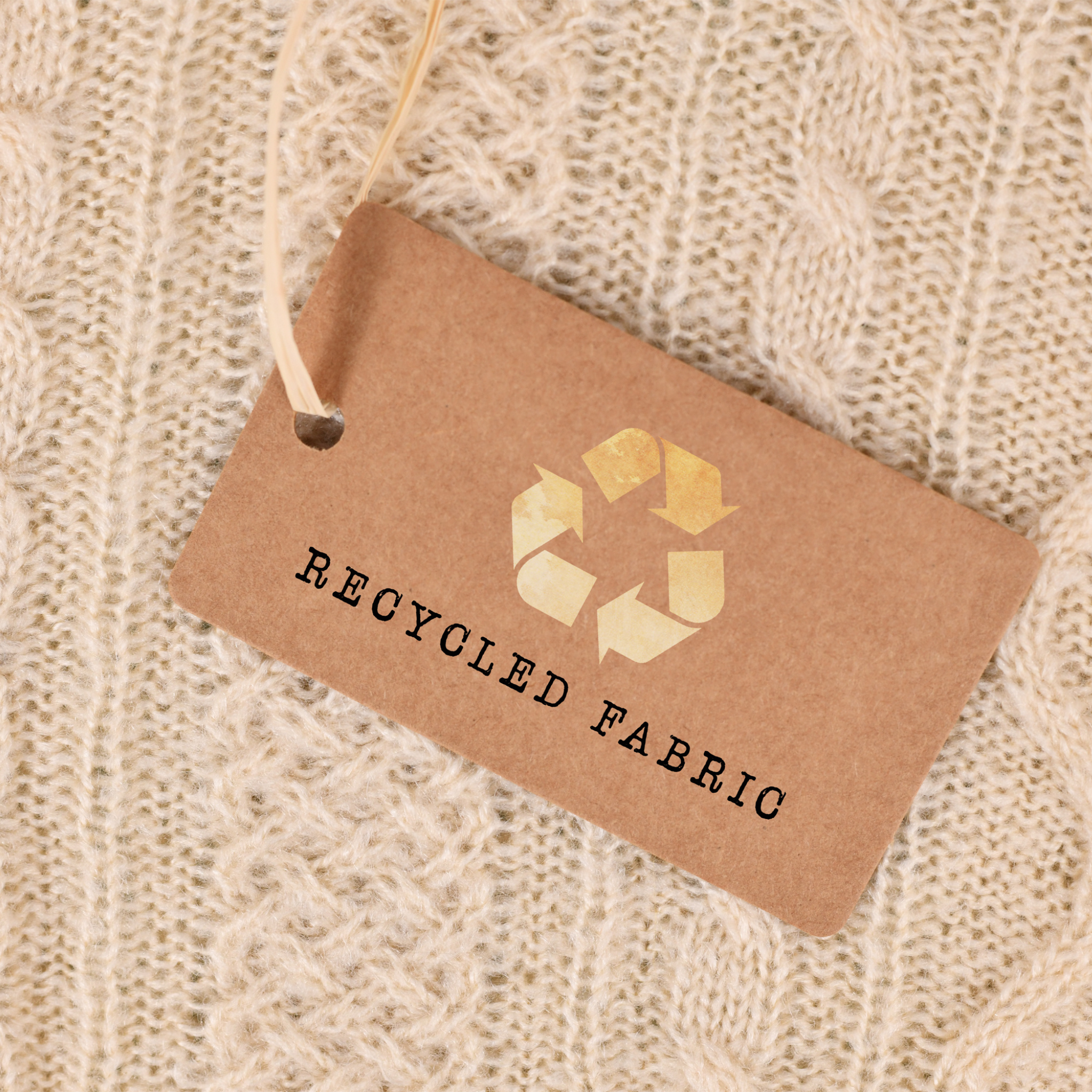 Productos con distintivo eco personalizados que identifican el uso de materiales reciclados