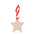 Adorno de Navidad Sostenible en Forma de Estrella en Madera con Cinta Roja para Personalizar Woostar
