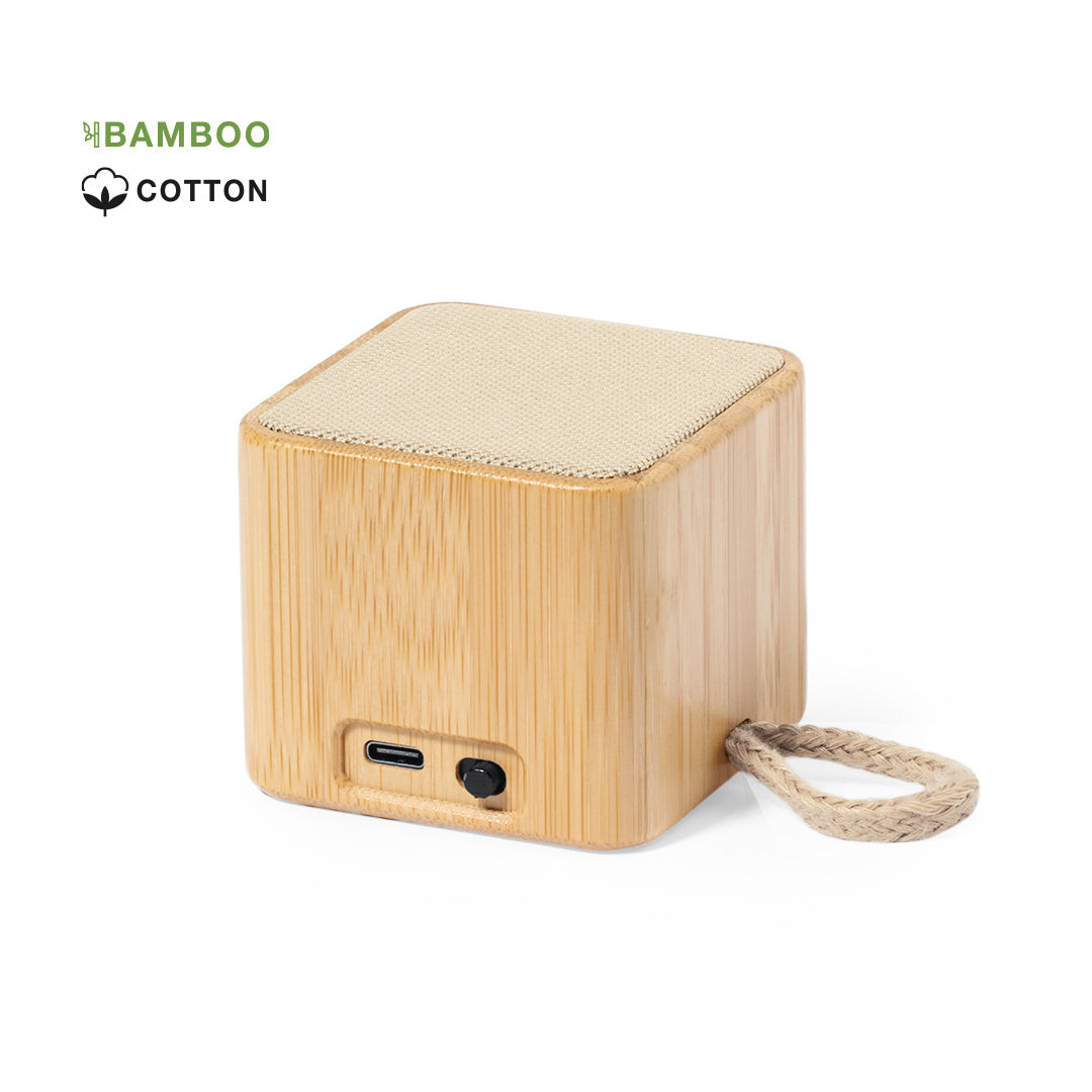 Altavoz Ecológico de Bambú y Algodón para Personalizar con Bluetooth® Kiefer 3W