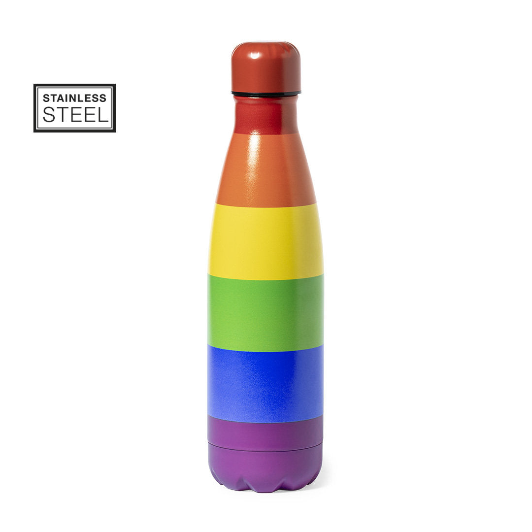 Bidón de Acero Inoxidable con Acabado Mate Color Rainbow Orgullo para Personalizar Jedet 790ml