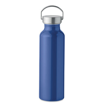 Bidón de Aluminio Reciclado para Personalizar con Tapón de Rosca y Asa de Acero Inoxidable Albo- 500ml