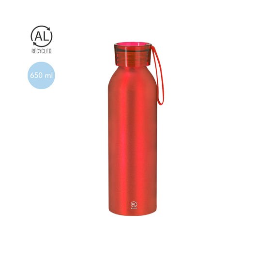 Bidón de aluminio reciclado de 650 ml personalizado como regalo promocional ecológico para empresas