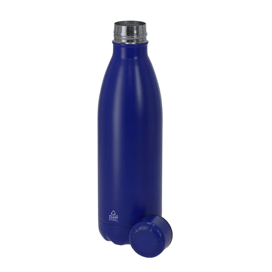 Bidón térmico 500 ml de acero reciclado personalizado en entorno de oficina como regalo corporativo sostenible
