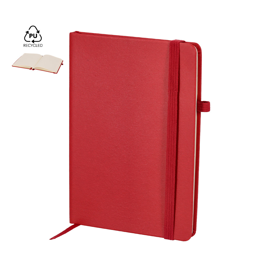 Bloc de notas ecológico de PU reciclado con tapa rígida, merchandising sostenible para empresas