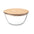 Sustainable Salad Bowl Made of Durable Borosilicate Glass and Bamboo Lid for Personalizing Salabam