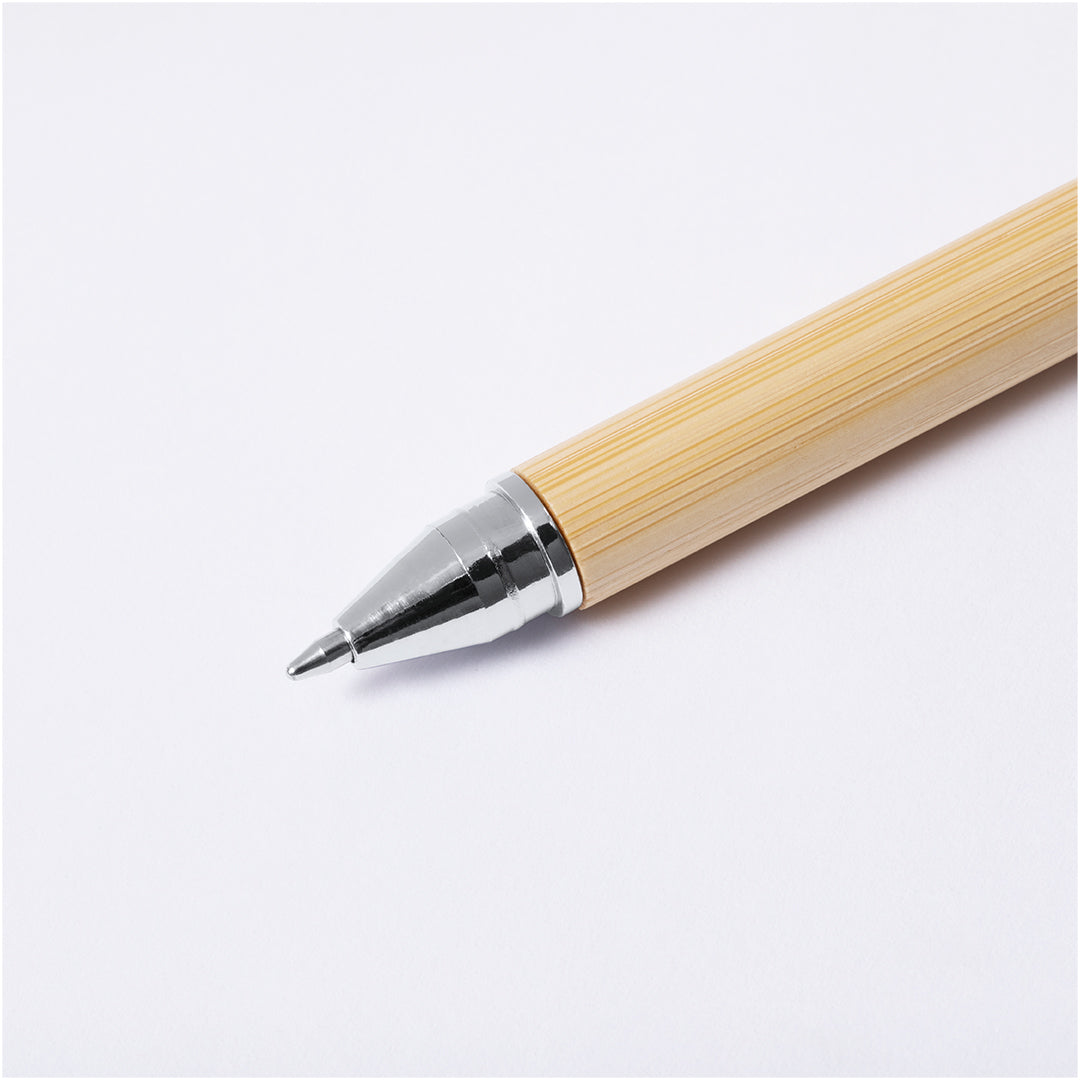 Bolígrafo Lápiz Eterno 2 en 1 de Bambú para Personalizar con Carga Jumbo y Tinta Azul Presentado en Funda de Algodón Zack