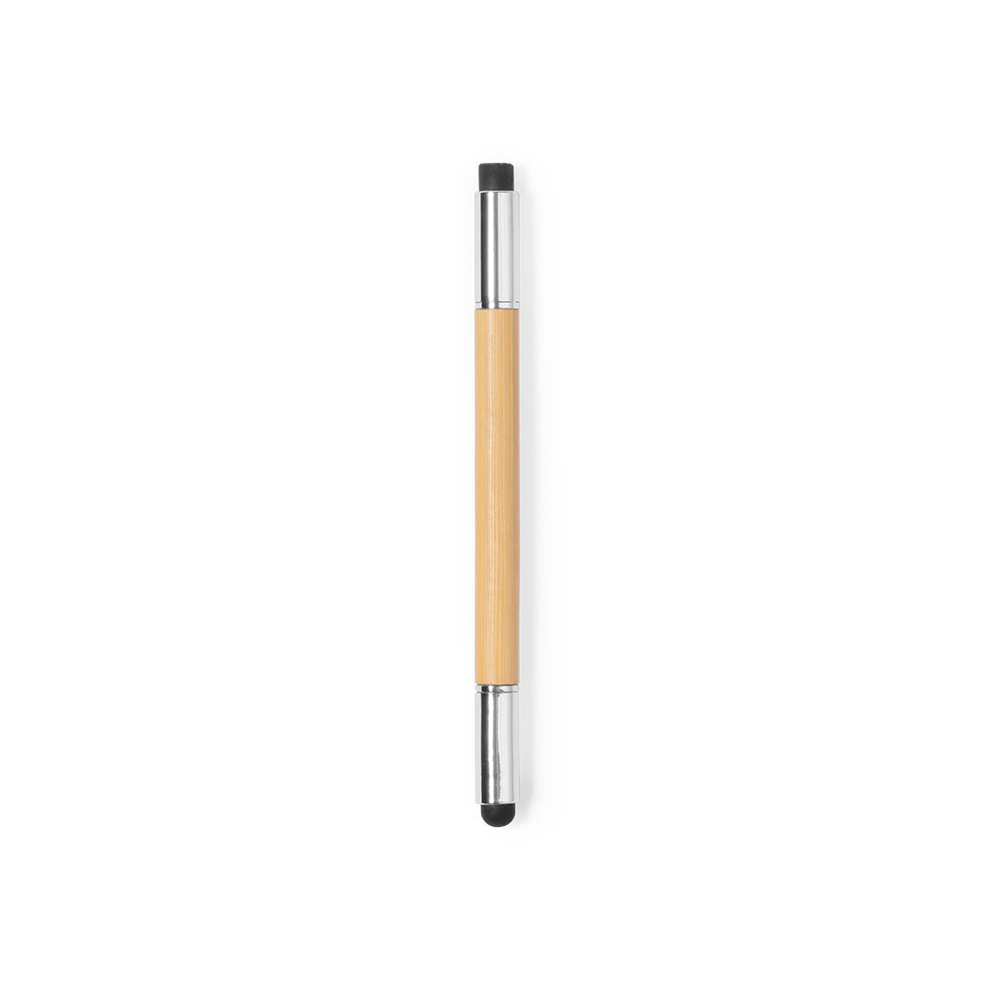 Bolígrafo Lápiz Eterno 2 en 1 de Bambú para Personalizar con Carga Jumbo y Tinta Azul Presentado en Funda de Algodón Zack