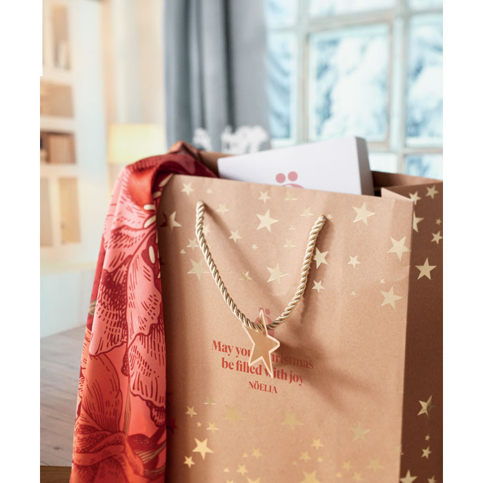 Bolsa grande de regalo de fieltro rojo y blanco para Navidad, regalos de  Navidad