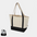 Bolsa Tote Sostenible de Algodón Reciclado con Certificado GRS de 320 g/m² Bicolor para Personalizar Especial Playa Sam