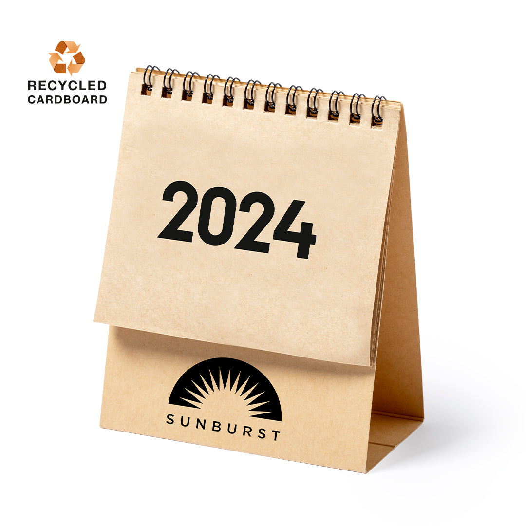 Calendario Sobremesa Ecológico de Cartón Reciclado para Personalizar Vista Mes Lasow