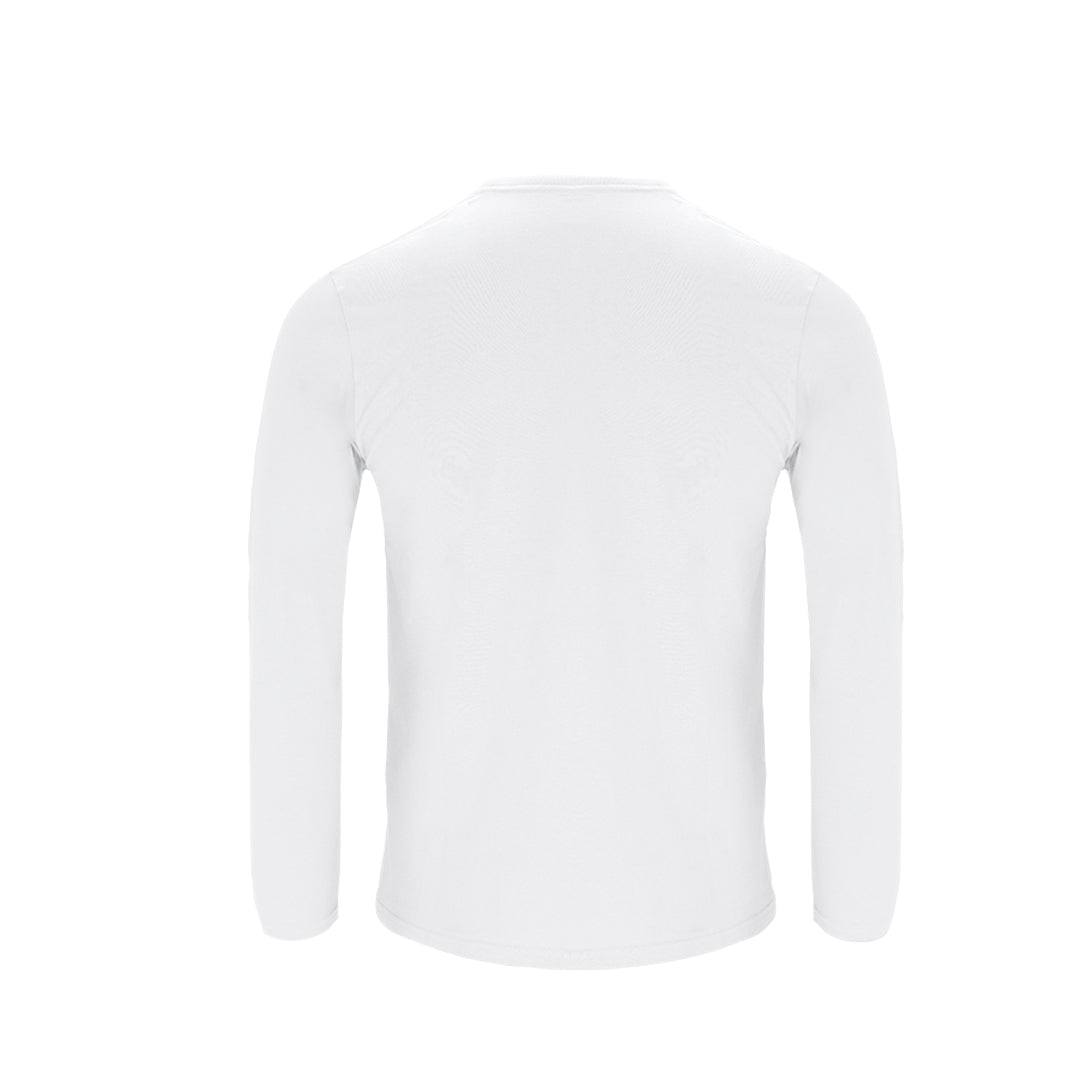 Detalle del tejido Single Jersey de algodón 160 g/m² en camiseta blanca personalizada