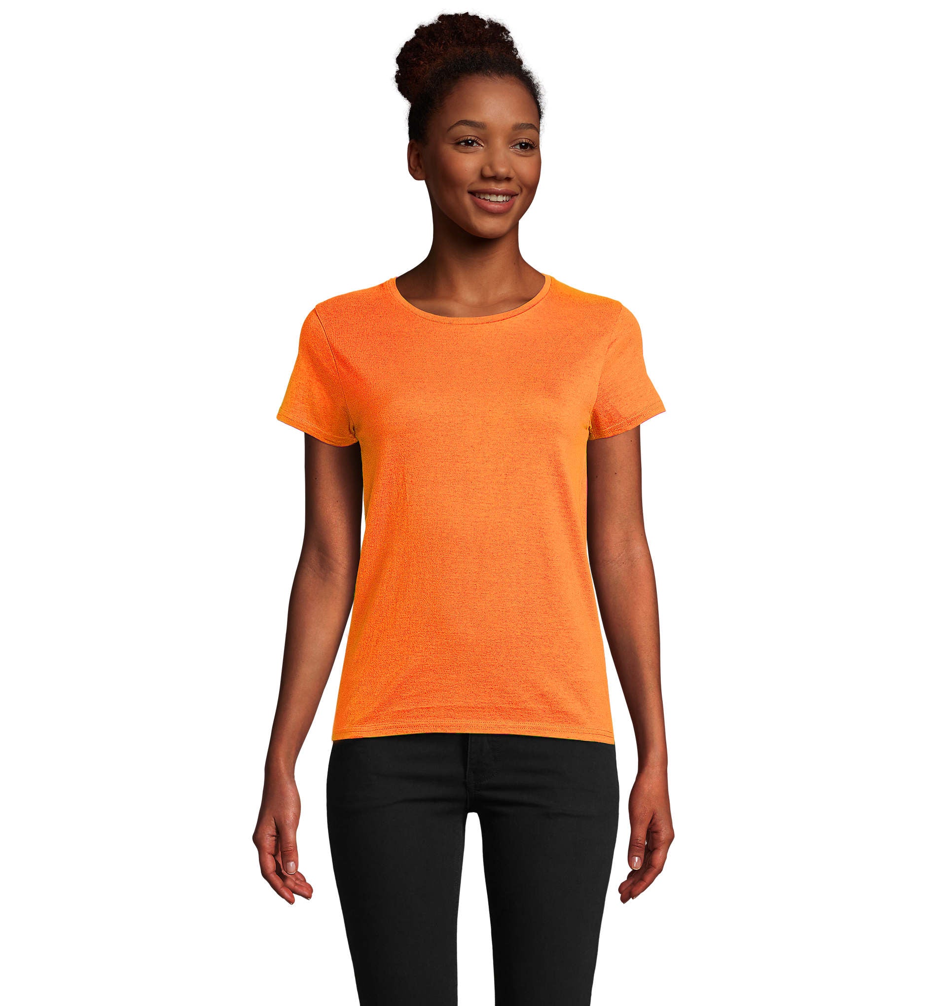 Camiseta manga larga mujer Organic naranja