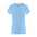 Camiseta femenina azul claro algodón ring spun merchandising empresa