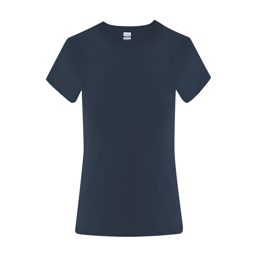 Camiseta marino mujer algodón 150 g para uniforme corporativo
