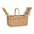 Customizable Wicker Eco Picnic Basket with Reusable Stainless Steel Cutlery for Four People Mimbre Plus