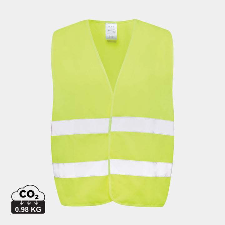 Chaleco de seguridad ecológico de PET reciclado GRS para ropa laboral, eventos y organización profesional