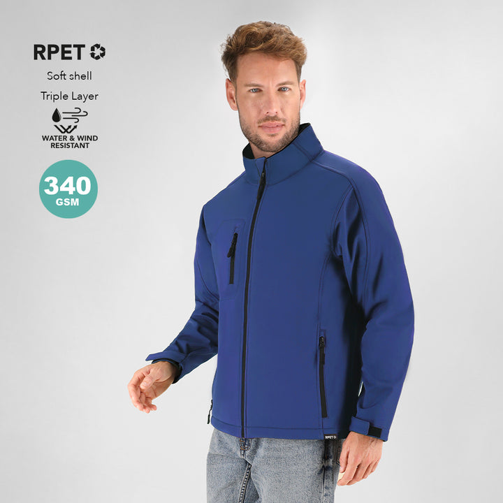 Chaqueta unisex ecológica Grifter de 3 capas impermeable y transpirable de RPET para ropa laboral personalizada