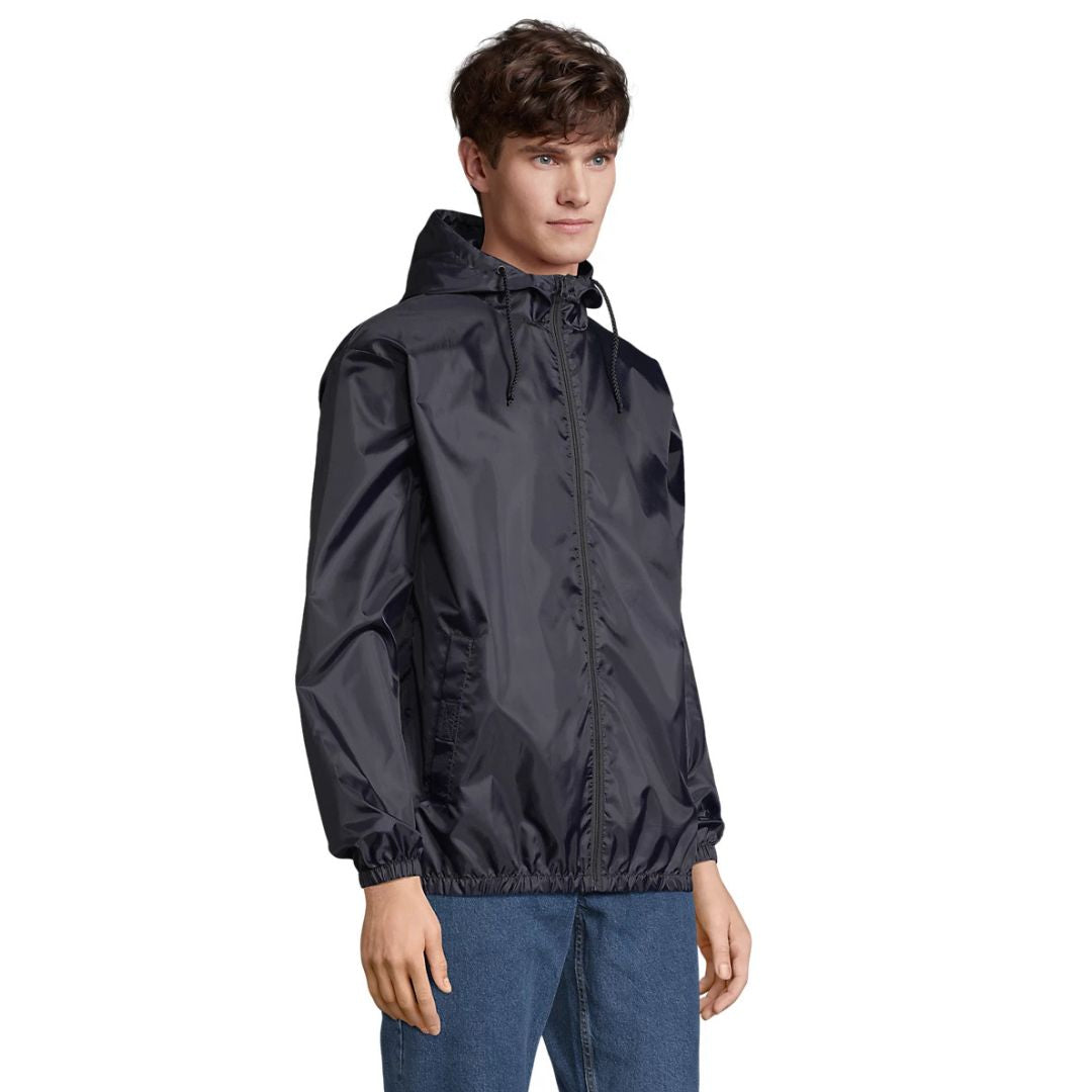 Cortavientos ecológico plegable y ligero, ideal para eventos y merchandising sostenible lateral