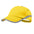 Gorra de algodón de 5 paneles con tira reflectante y cierre de velcro amarilla