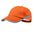 Gorra de algodón de 5 paneles con tira reflectante y cierre de velcro naranja