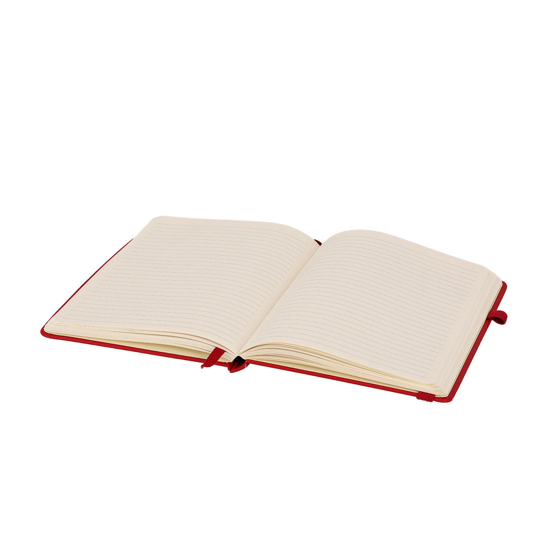 Bloc de notas con 100 hojas color crema a rayas, regalo promocional ecológico