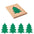 Juego de 4 Porta Cubiertos Sostenibles de Fieltro rPET en Forma de Árbol de Navidad Presentados en Caja Kraft para Personalizar Treesguard