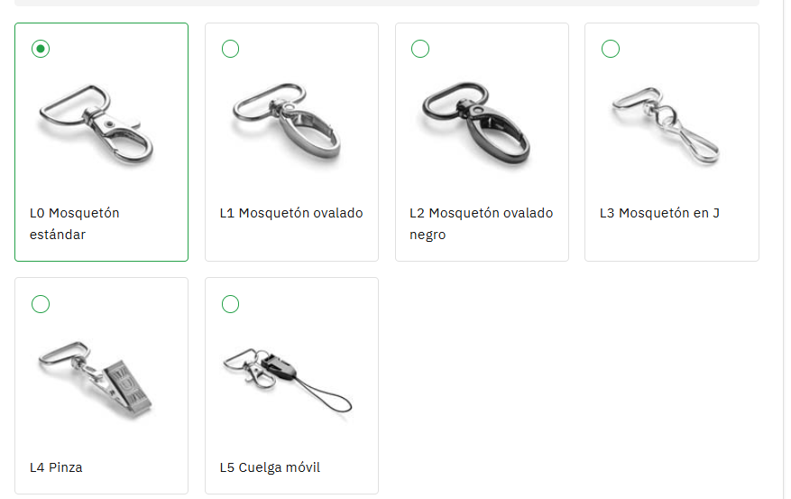 Lanyard desmontable con mosquetón metálico para acreditaciones